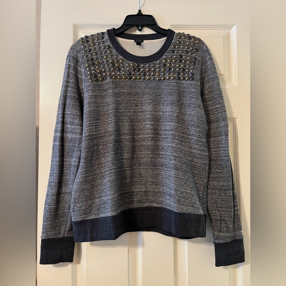 J. Crew Embellished Sweatshirt Size M